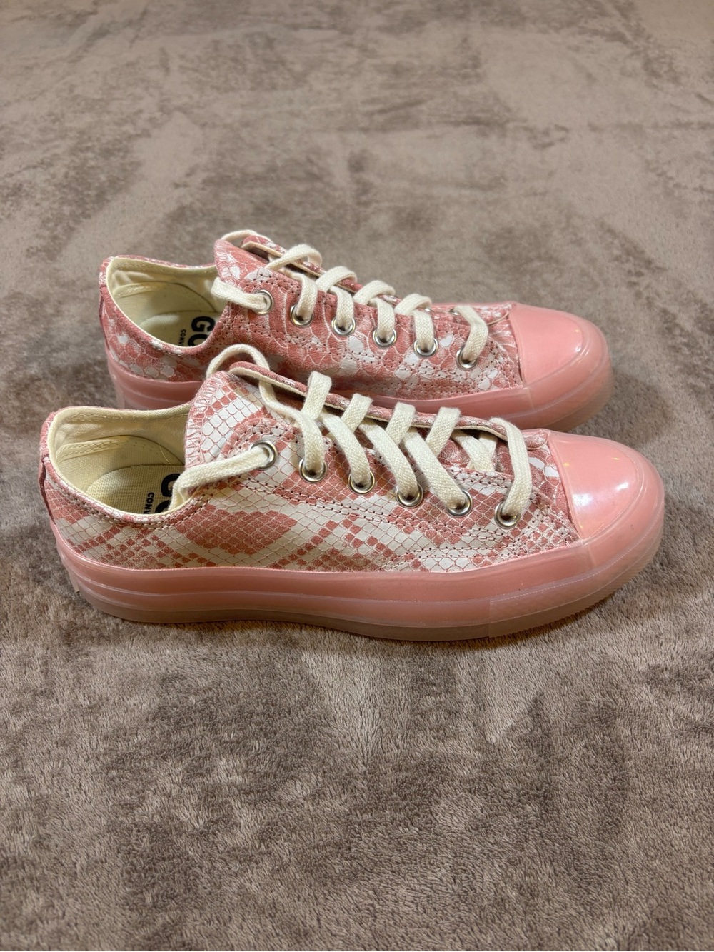 Converse x Golf Wang Chuck 70 Low Pink Python Sneakers Womens 7